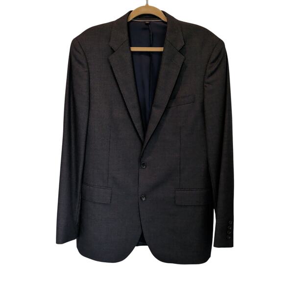 J. Crew Men's Sz 42L Grey Ludlow Slim Blazer 100% Wool American Woolen Company